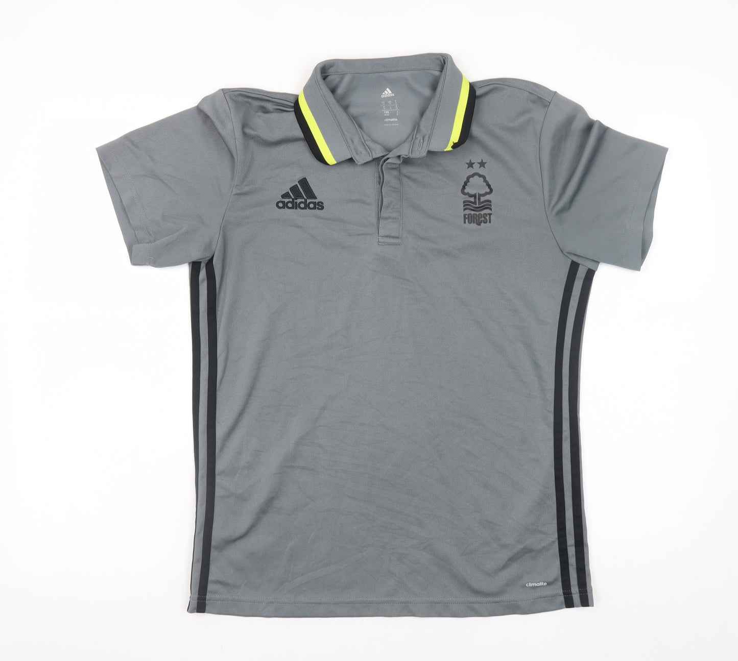 Adidas Men’s Grey Climalite Polo Shirt M Football Training Top