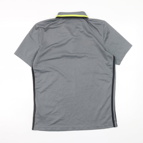 Adidas Men’s Grey Climalite Polo Shirt M Football Training Top