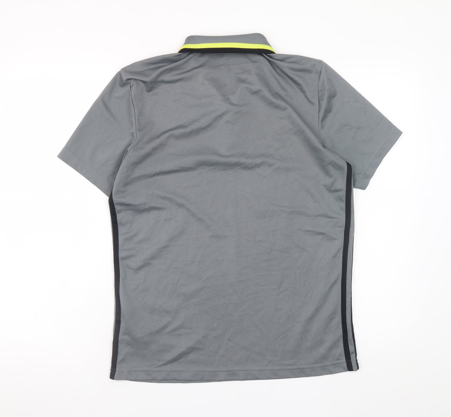 Adidas Men’s Grey Climalite Polo Shirt M Football Training Top