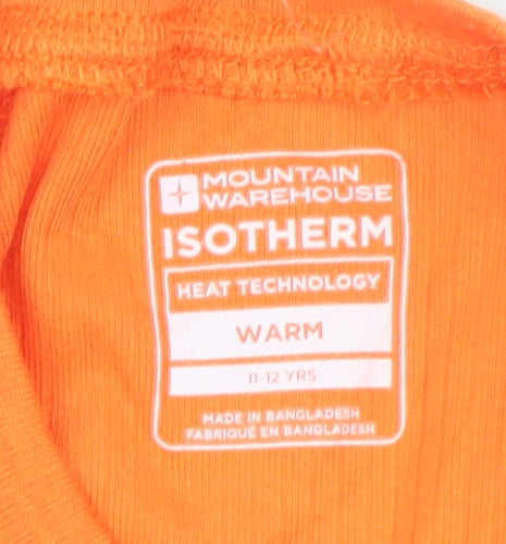 Mountain Warehouse Teens Orange Isotherm Long Sleeve Thermal Top 11-12 Yrs