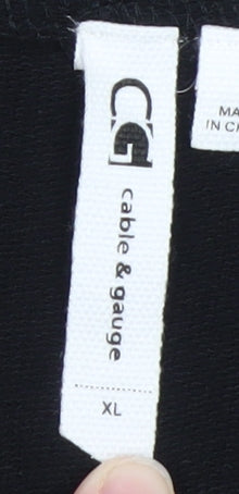 Cable & Gauge Men's Black XL Pullover Hoodie Sweatshirt