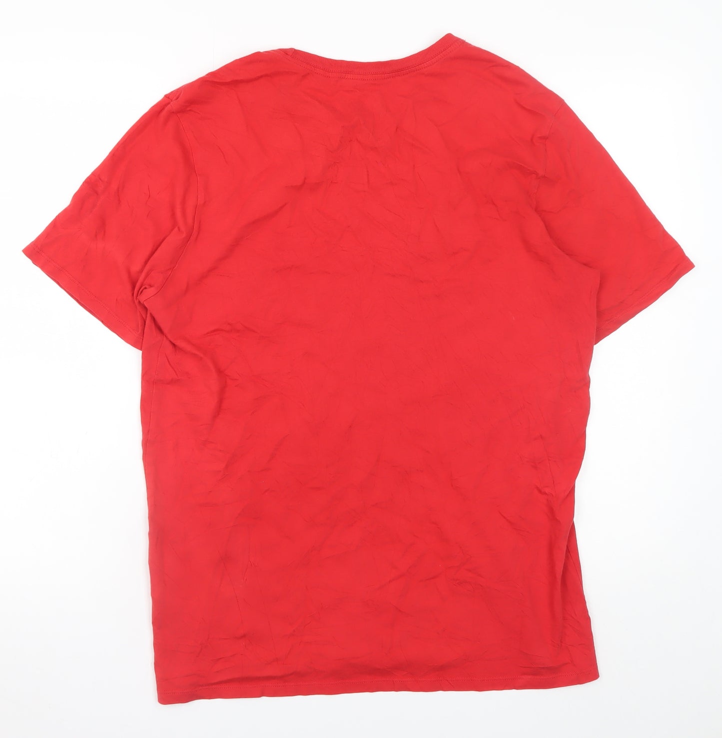 Nike Men's Red Athletic Fit Just Do It Graphic T-Shirt Size L