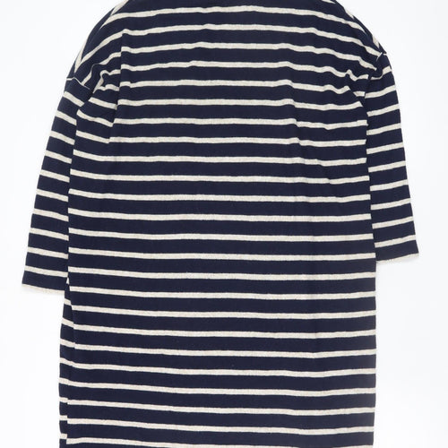 Dorothy Perkins Women Blue Striped Roll Neck Shift Dress Size 10