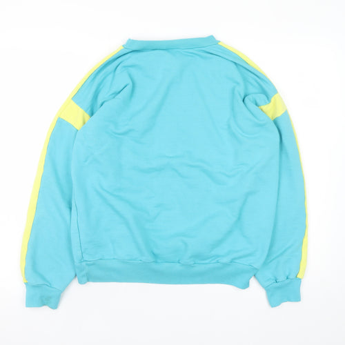 Puma Men’s Blue Colour Block Retro Pullover Sweatshirt XL