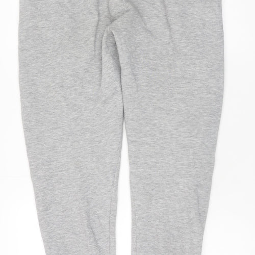boohooMAN Men's Grey M College Logo Jogger Sweatpants