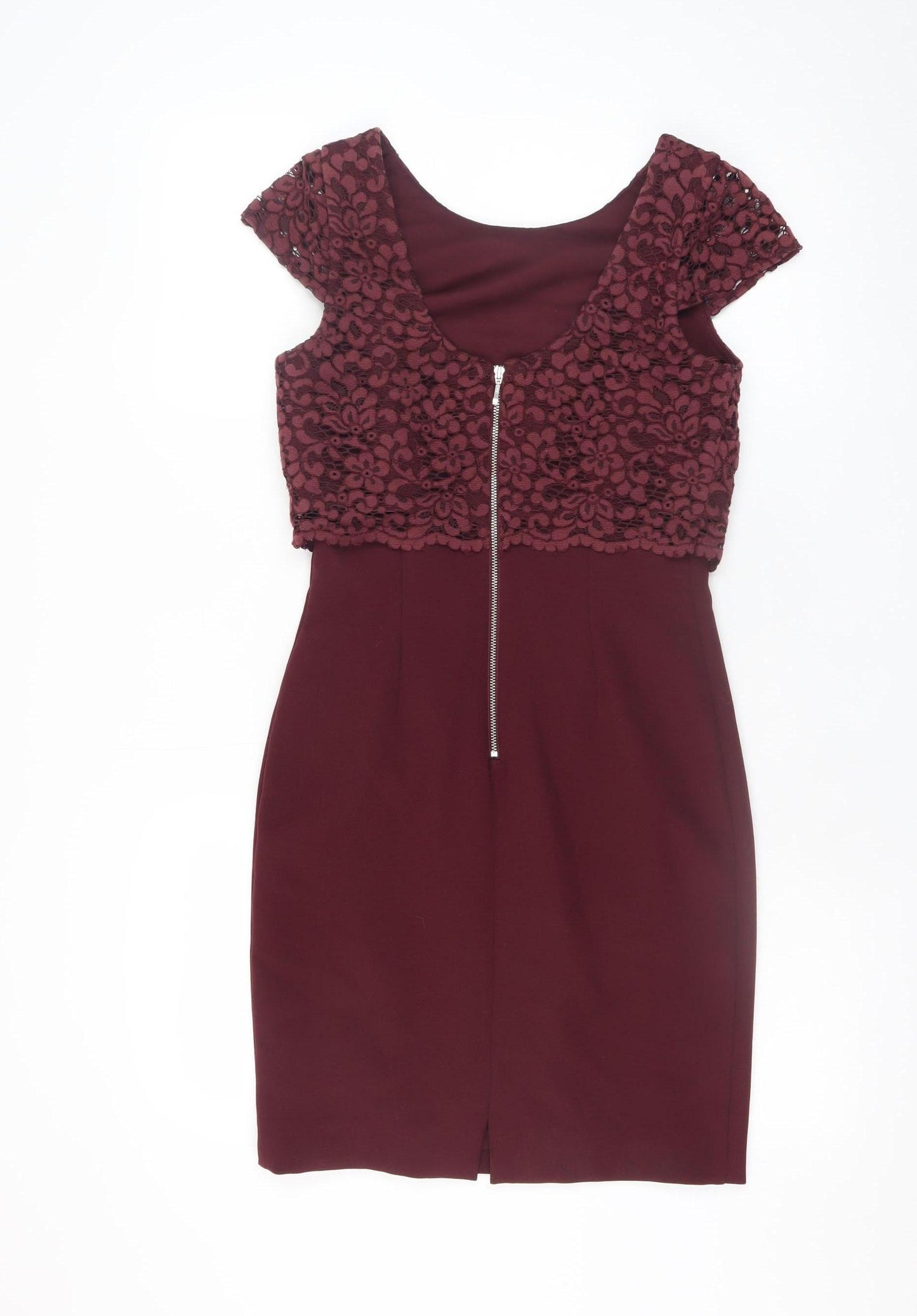 Coast Women's Red Lace Sheath Dress Size 6 Elegant Party Wear