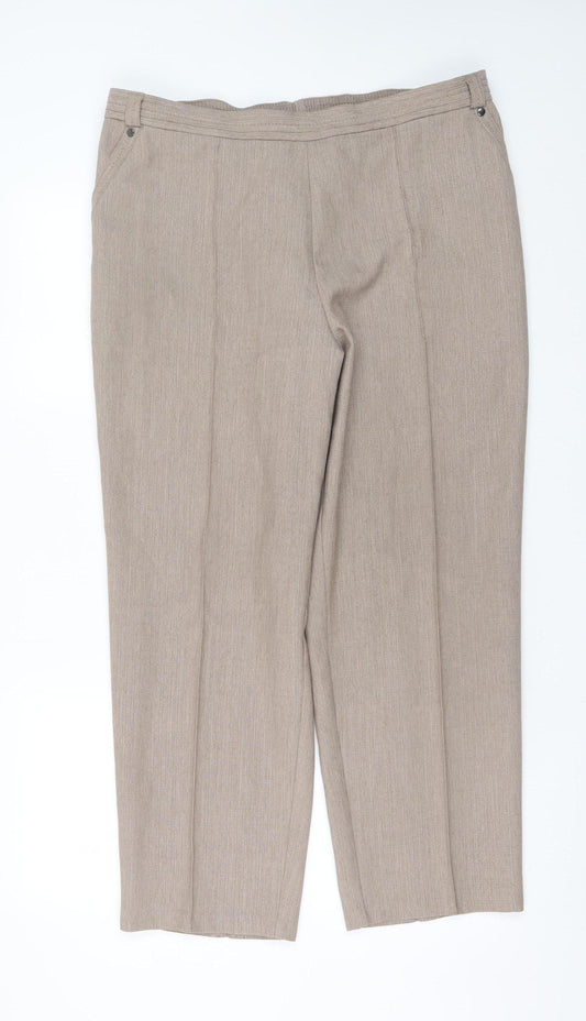 Marks and Spencer Women’s Beige Size 18 Straight Leg Trousers