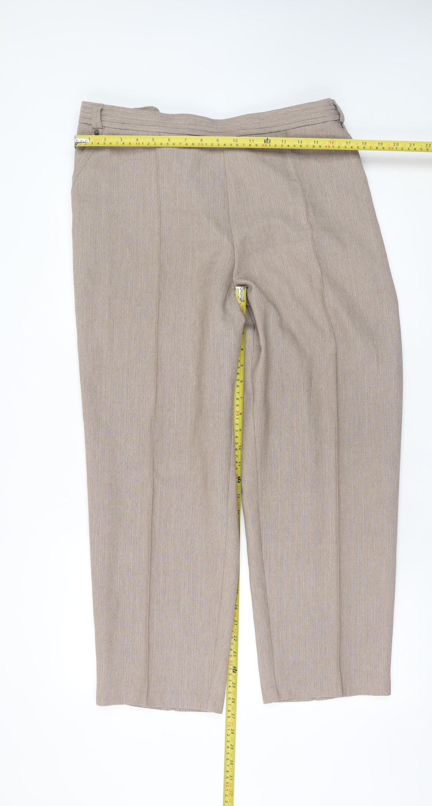 Marks and Spencer Women’s Beige Size 18 Straight Leg Trousers