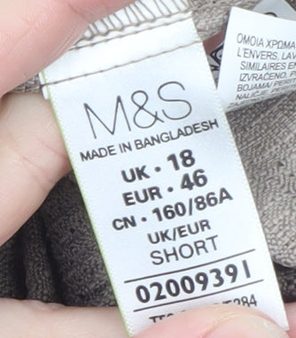 Marks and Spencer Women’s Beige Size 18 Straight Leg Trousers