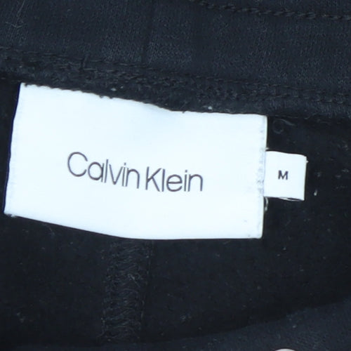 Calvin Klein Men's Black Jogger Trousers M Logo Tape Drawstring