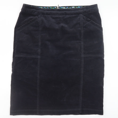 White Stuff Women’s Black Corduroy Pencil Skirt Size 10