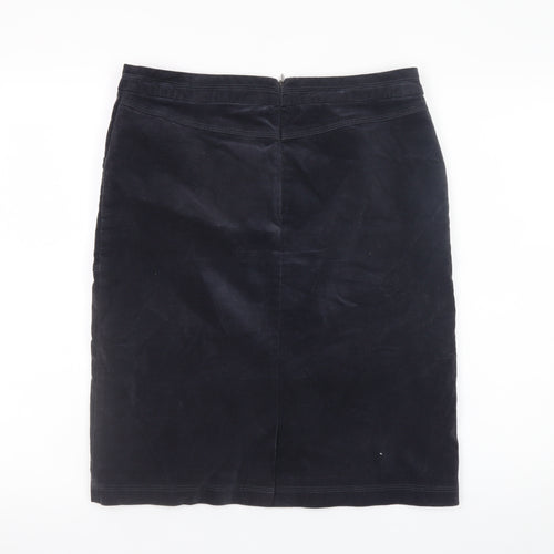 White Stuff Women’s Black Corduroy Pencil Skirt Size 10