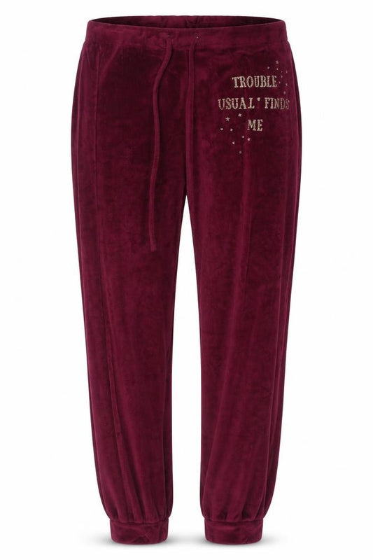 Harry Potter Women's Red Velour Pyjama Pants L 14-16 Drawstring