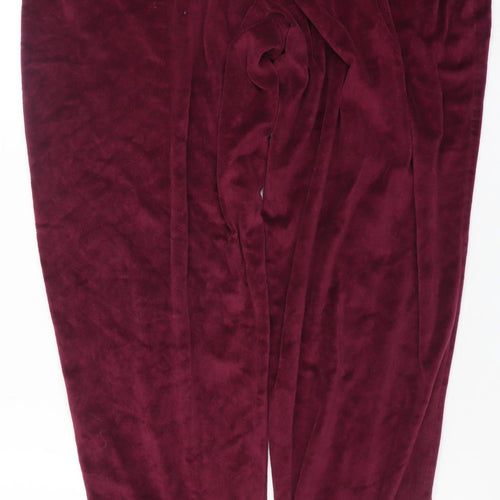 Harry Potter Women's Red Velour Pyjama Pants L 14-16 Drawstring