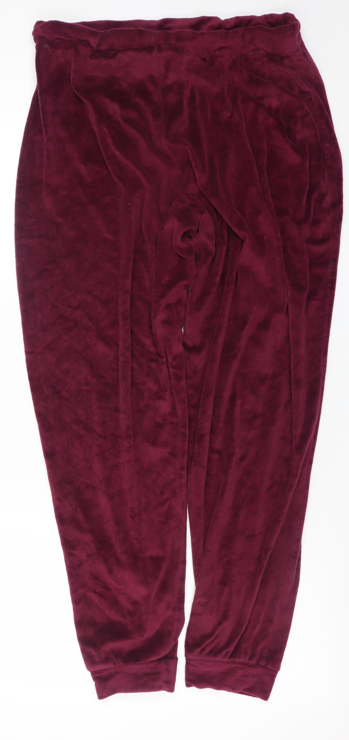 Harry Potter Women's Red Velour Pyjama Pants L 14-16 Drawstring