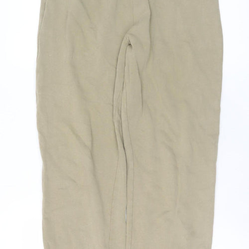 ZARA Women's Beige Cotton Jogger Trousers Size S