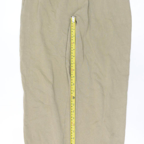 ZARA Women's Beige Cotton Jogger Trousers Size S