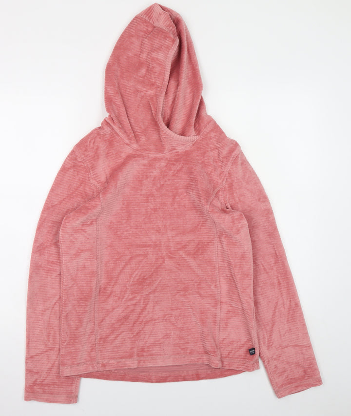 Regatta Great Outdoors Women Pink Velour Pullover Hoodie Size 12