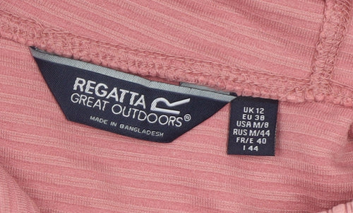 Regatta Great Outdoors Women Pink Velour Pullover Hoodie Size 12