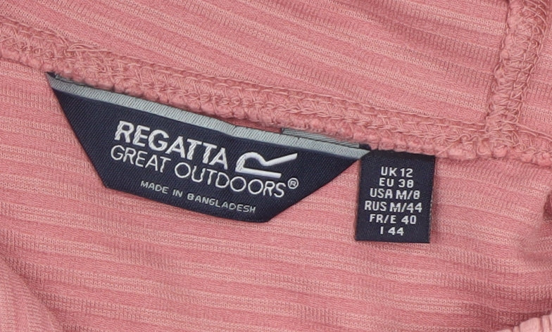 Regatta Great Outdoors Women Pink Velour Pullover Hoodie Size 12