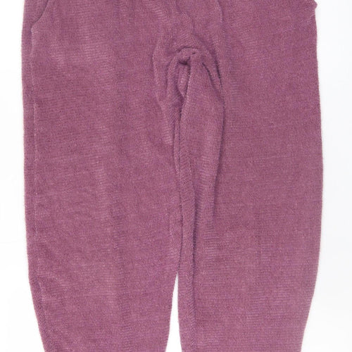 Marks and Spencer Women’s Purple Knit Jogger Trousers Size M