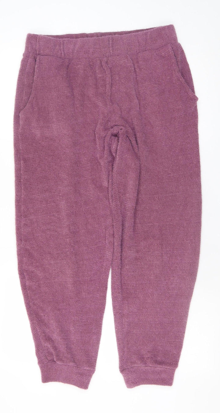 Marks and Spencer Women’s Purple Knit Jogger Trousers Size M