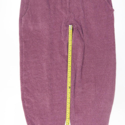 Marks and Spencer Women’s Purple Knit Jogger Trousers Size M
