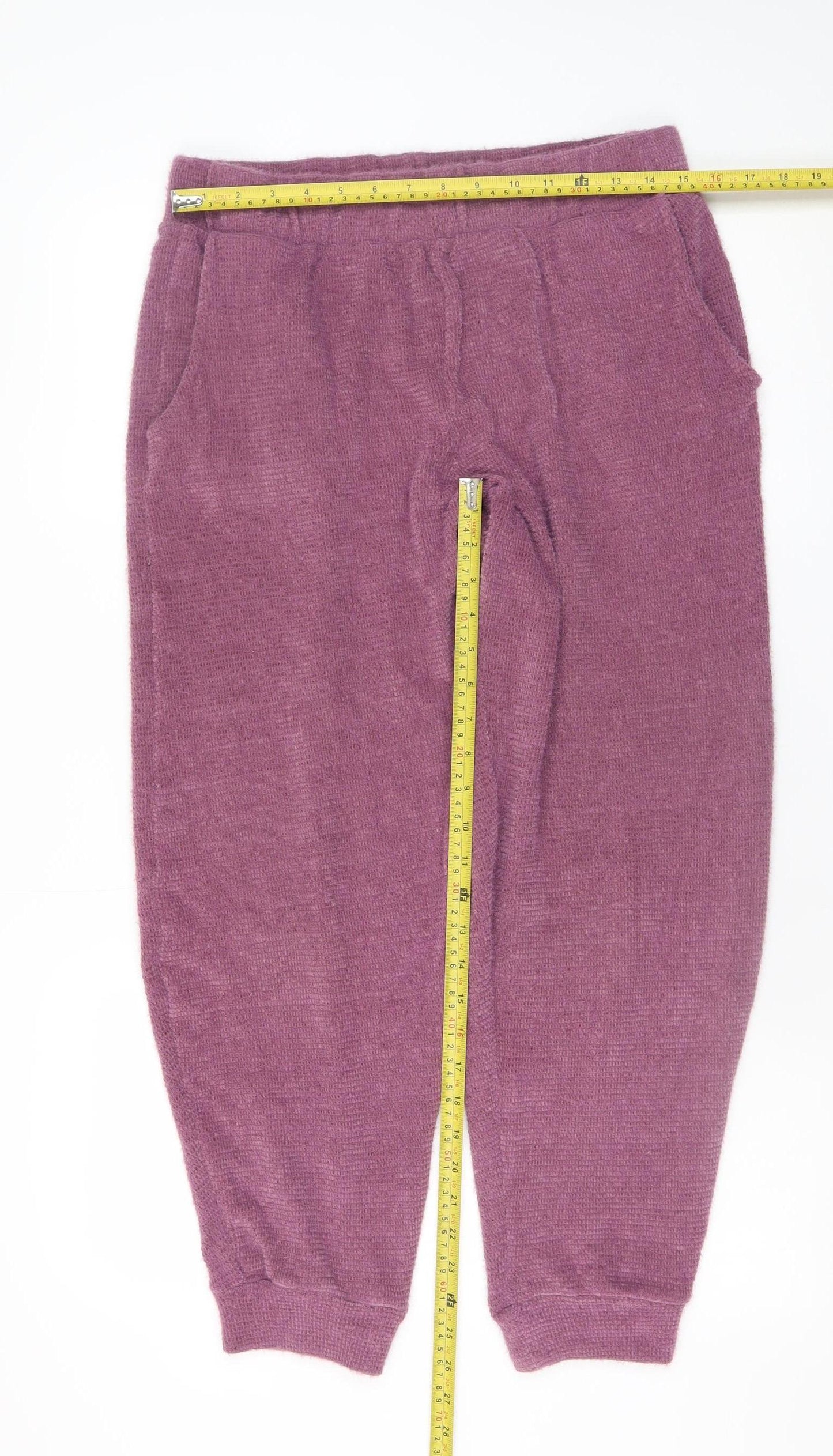 Marks and Spencer Women’s Purple Knit Jogger Trousers Size M