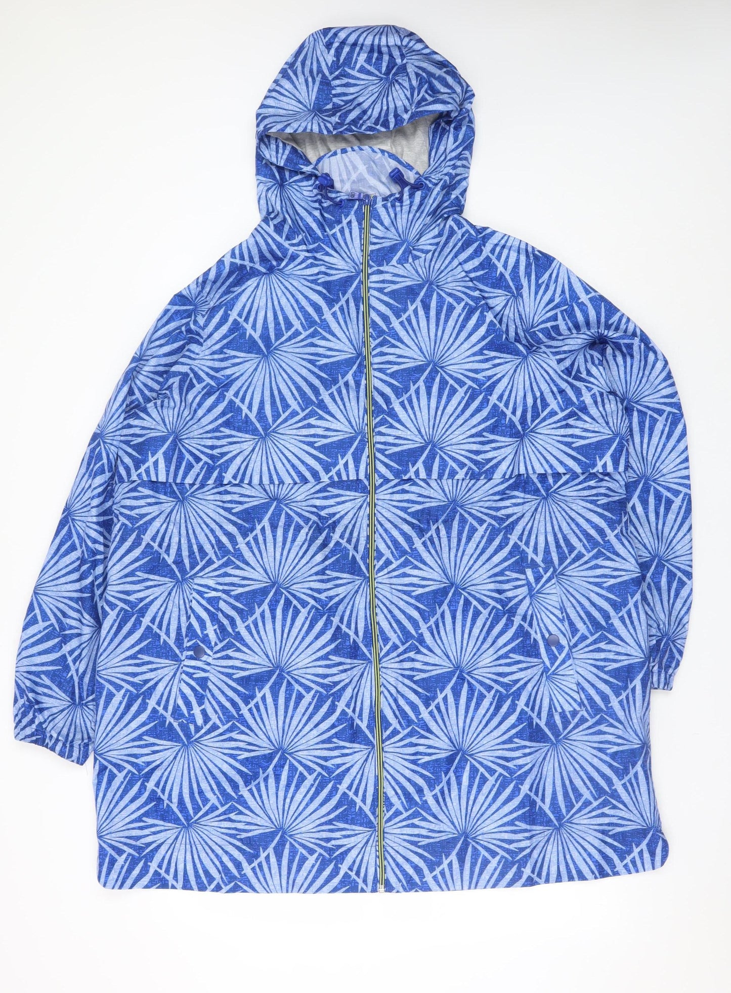 Marks and Spencer Womens Blue Hooded Rain Coat Jacket XL