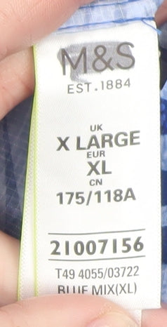 Marks and Spencer Womens Blue Hooded Rain Coat Jacket XL