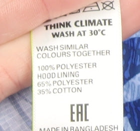 Marks and Spencer Womens Blue Hooded Rain Coat Jacket XL