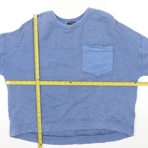 Whistles Men's Blue Cotton Pullover Sweatshirt Size S Relaxed Fit