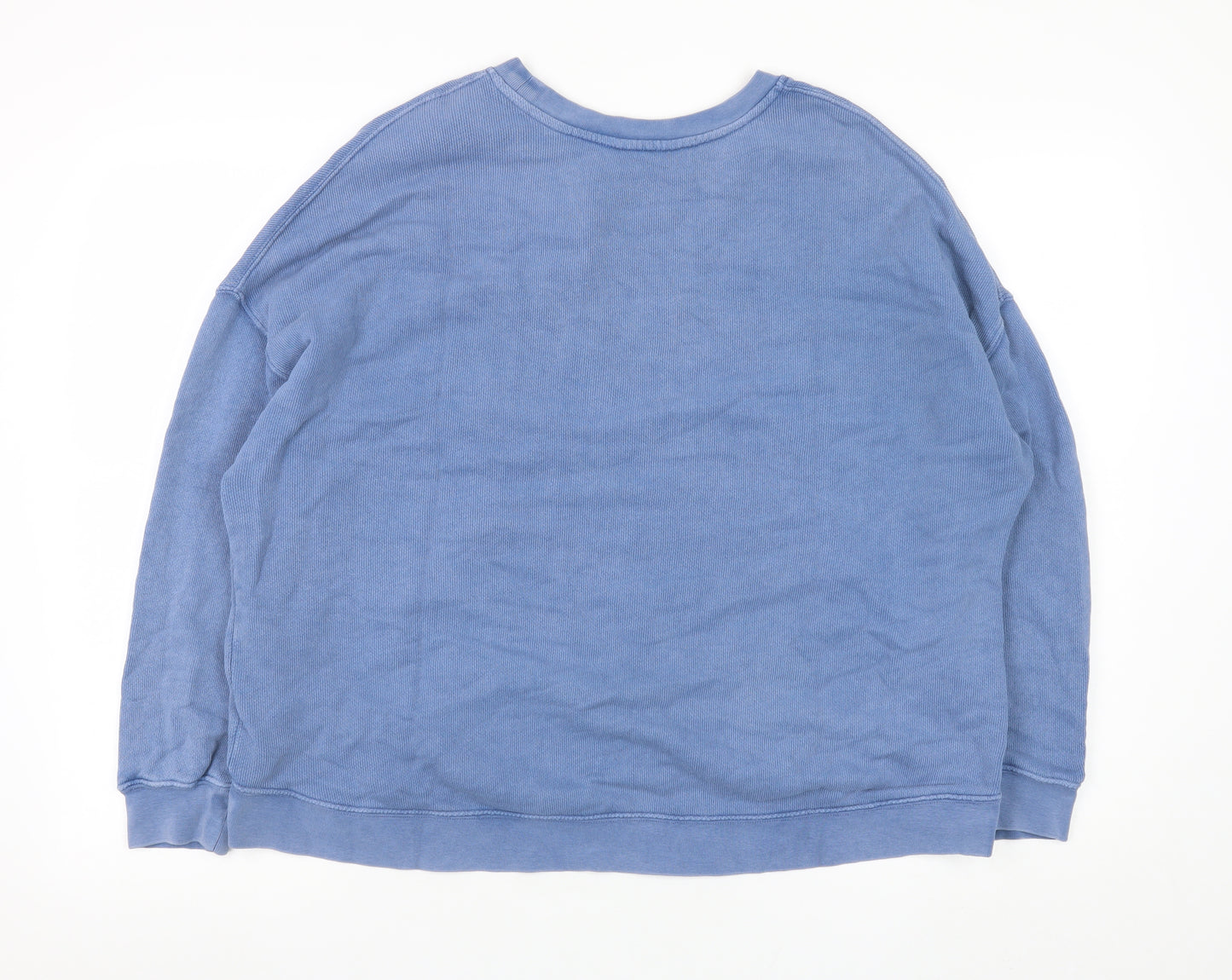 Whistles Men's Blue Cotton Pullover Sweatshirt Size S Relaxed Fit