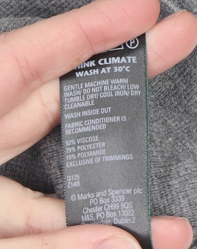 Marks and Spencer Womens Grey Full Zip Knit Jumper M
