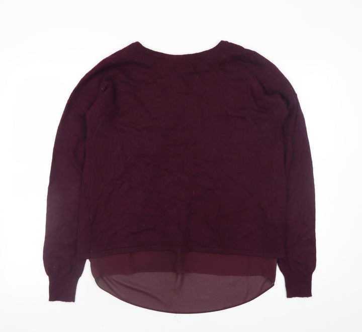 Marks and Spencer Women’s Purple Cashmere Blend Pullover Jumper Size 10