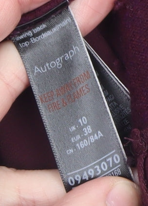 Marks and Spencer Women’s Purple Cashmere Blend Pullover Jumper Size 10