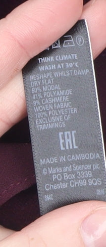 Marks and Spencer Women’s Purple Cashmere Blend Pullover Jumper Size 10
