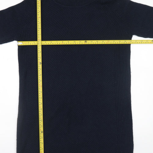 M&Co Women’s Navy Blue Jumper Dress Size 18 Roll Neck Knitwear
