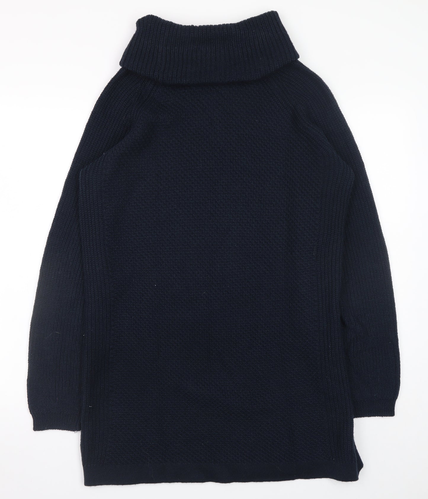 M&Co Women’s Navy Blue Jumper Dress Size 18 Roll Neck Knitwear