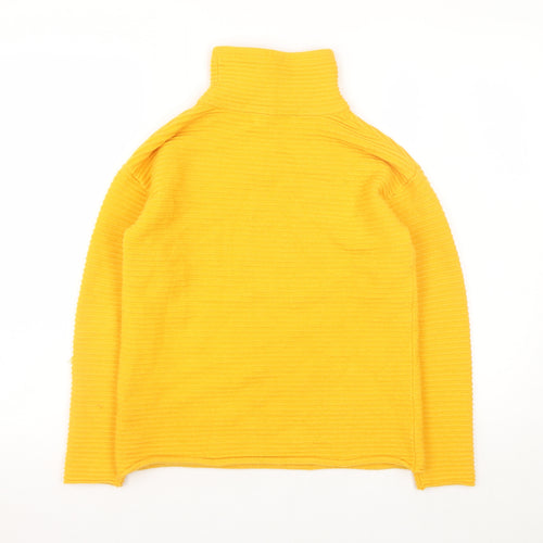 Betty Barclay Womens Yellow Pullover Sweater Size 12 High Neck Long Sleeve