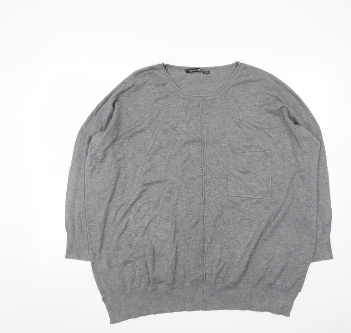 Capsule Women Grey 20/22 Batwing Knit Pullover Jumper