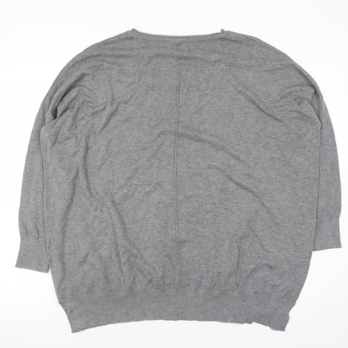Capsule Women Grey 20/22 Batwing Knit Pullover Jumper