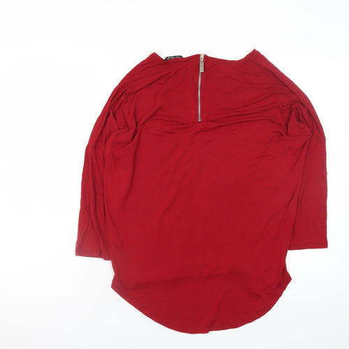 Select Women’s Red Crew Neck 3/4 Sleeve Blouse Size 8