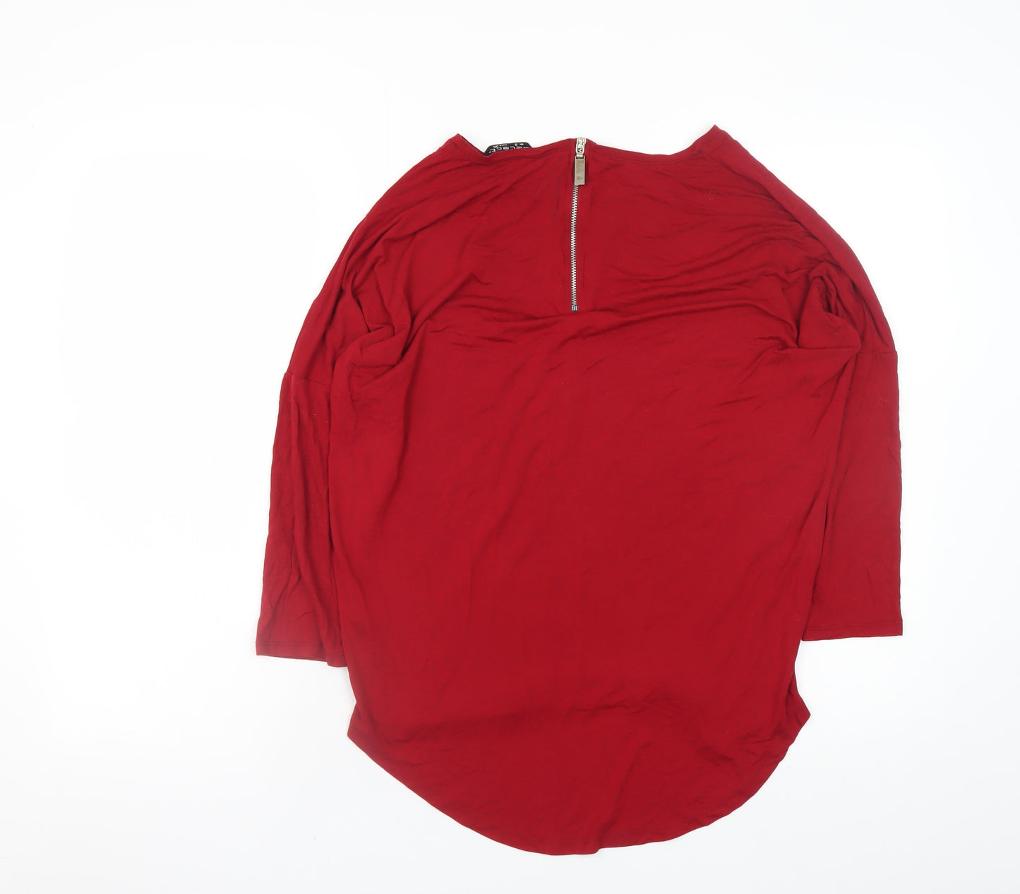 Select Women’s Red Crew Neck 3/4 Sleeve Blouse Size 8