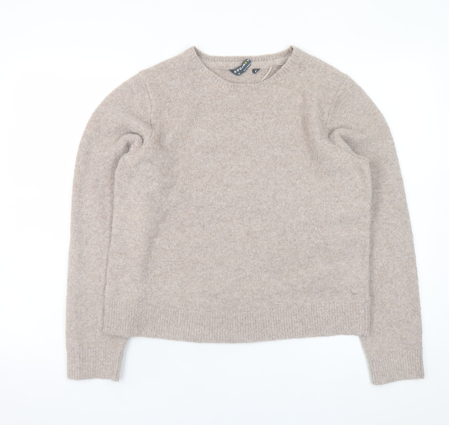 Marks and Spencer Women’s Beige Wool Blend Crew Neck Jumper Medium