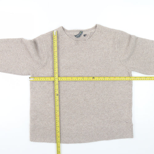 Marks and Spencer Women’s Beige Wool Blend Crew Neck Jumper Medium