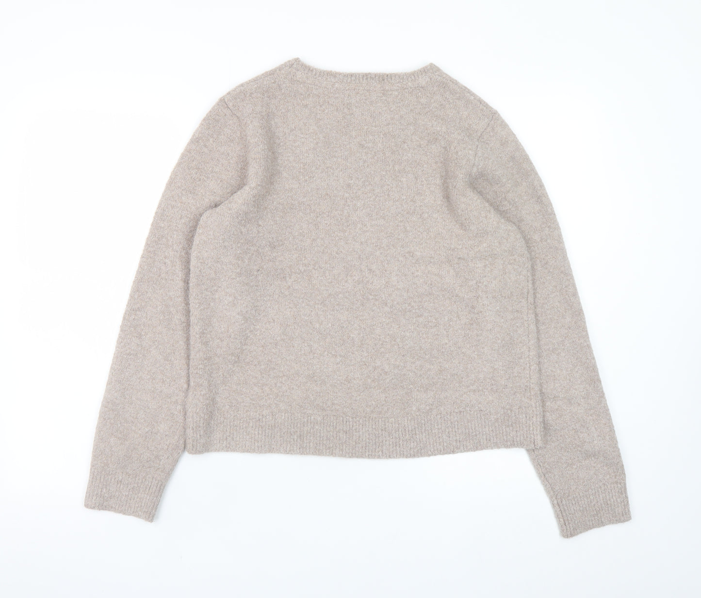 Marks and Spencer Women’s Beige Wool Blend Crew Neck Jumper Medium