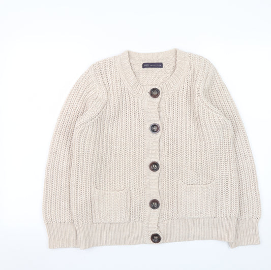 Marks and Spencer Women’s Beige Chunky Knit Cardigan Size 16