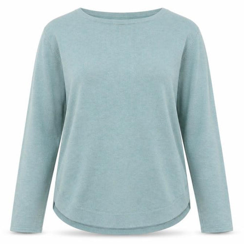 Fat Face Women’s Green Cotton Cashmere Pullover Jumper UK 12