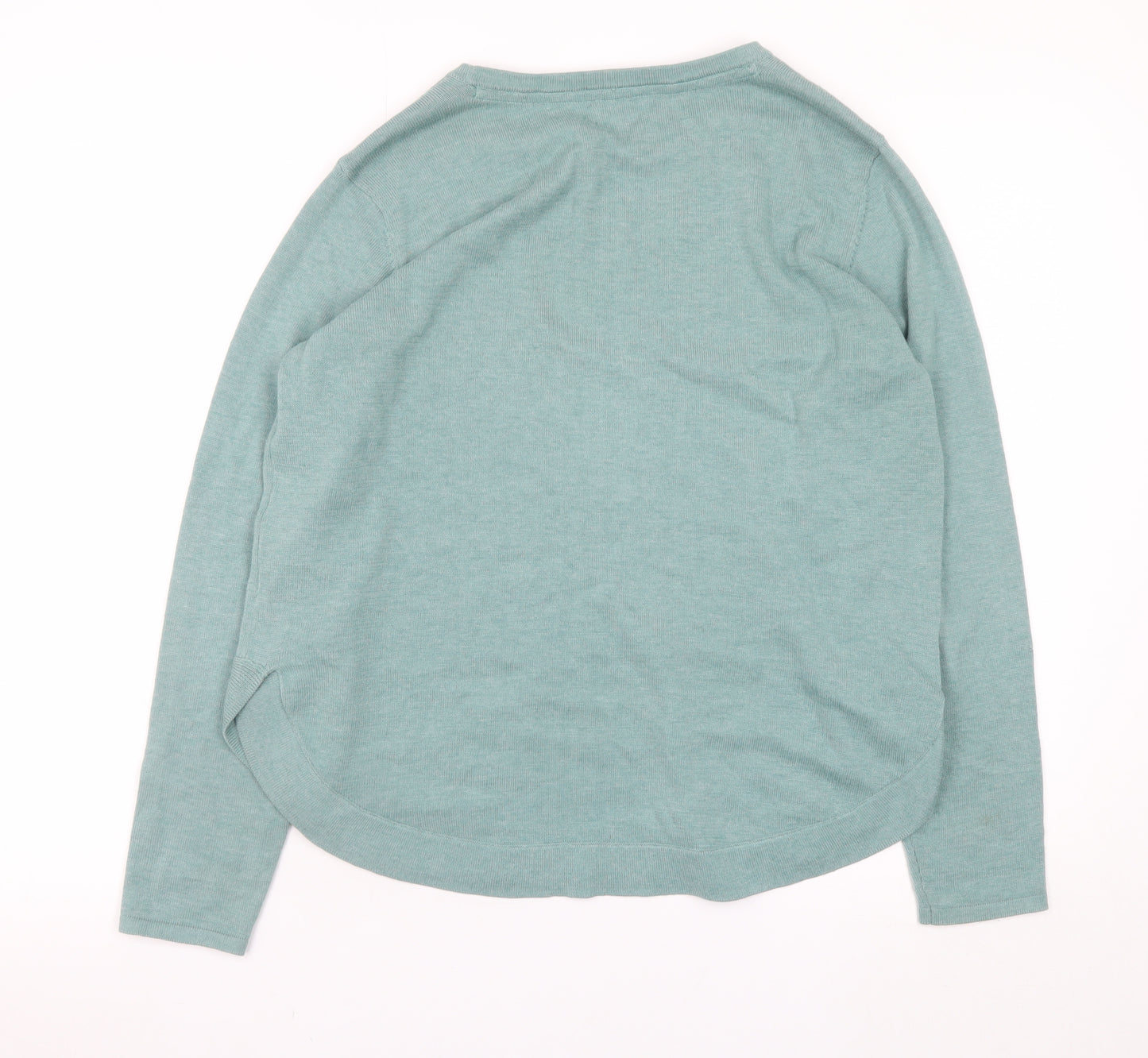Fat Face Women’s Green Cotton Cashmere Pullover Jumper UK 12